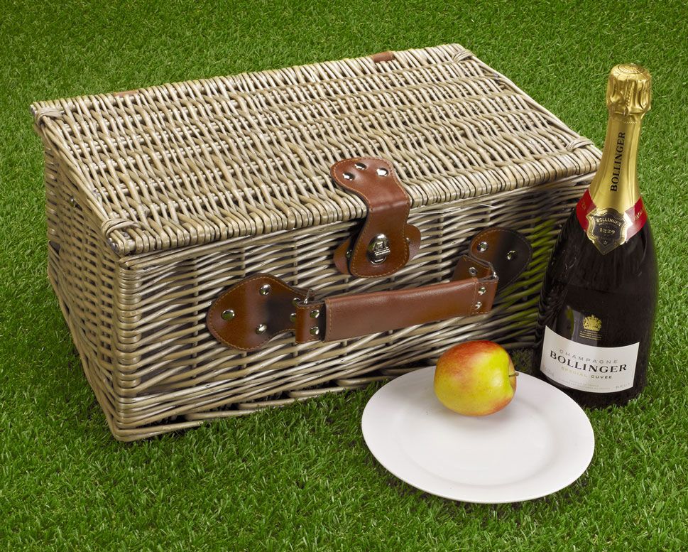 Fitted Picnic Hamper, 2 person, Cream Cool Hamper Empty Hampers & Baskets