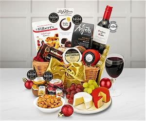 Silent Night Hamper With Red Wine