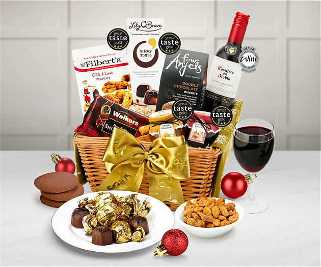 Festive Cheer Hamper With Red Wine