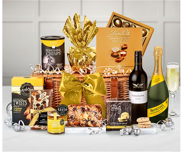 Season's Joy Hamper With Sparkling Prosecco & Red Wine