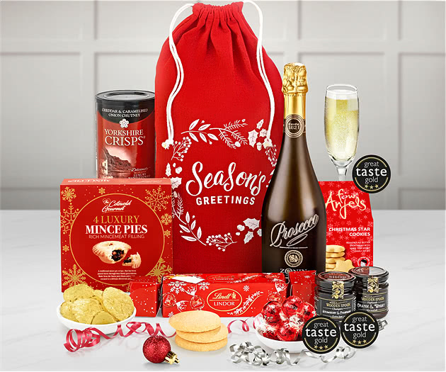 Festive Fireside Hamper With Sparkling Prosecco