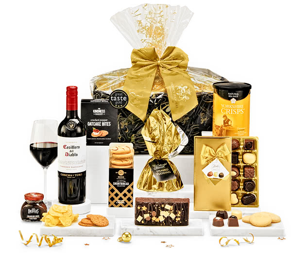 Yuletide Merriment Hamper With Red Wine