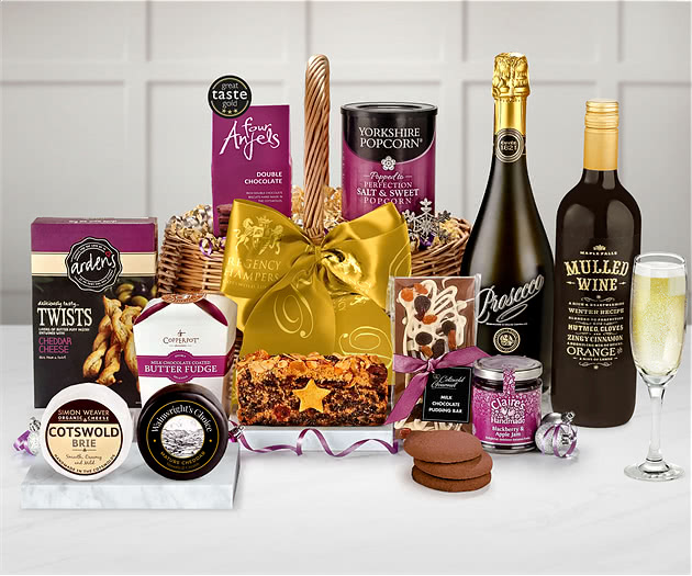 Christmas Celebration Hamper With Sparkling Prosecco & Mulled Wine