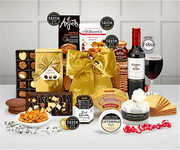 Christmas Eve Hamper With Red Wine