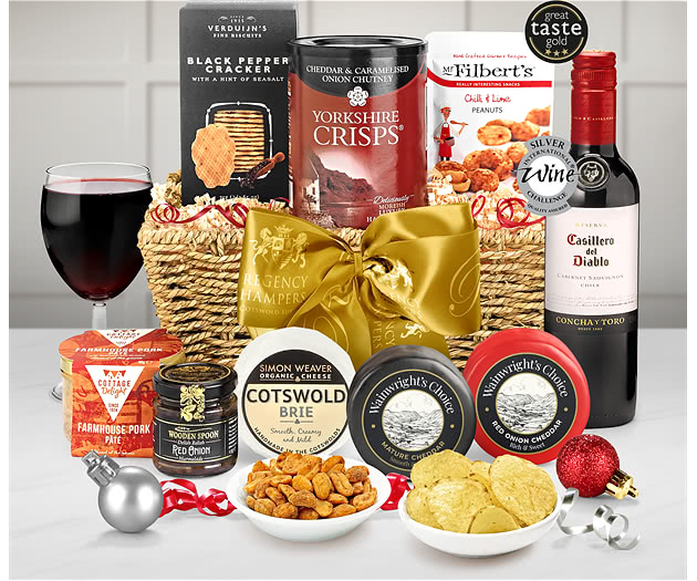 Festive Cheese, Red Wine & Pâté Hamper