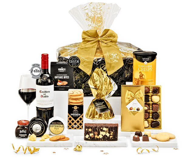 Jolly Holly Hamper With Red Wine