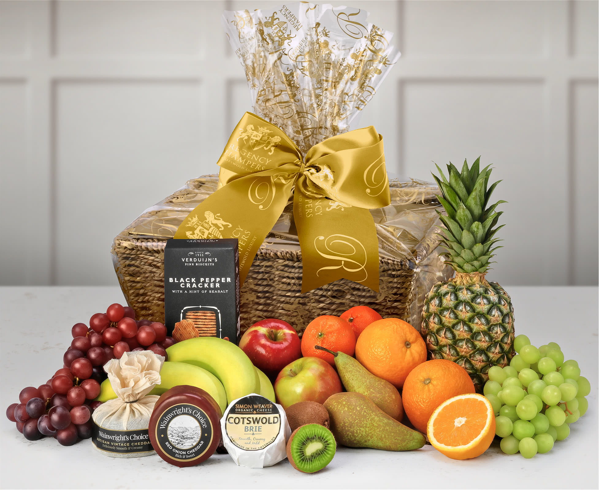 Fresh Fruit Cheese Biscuits Hamper Regency Hampers