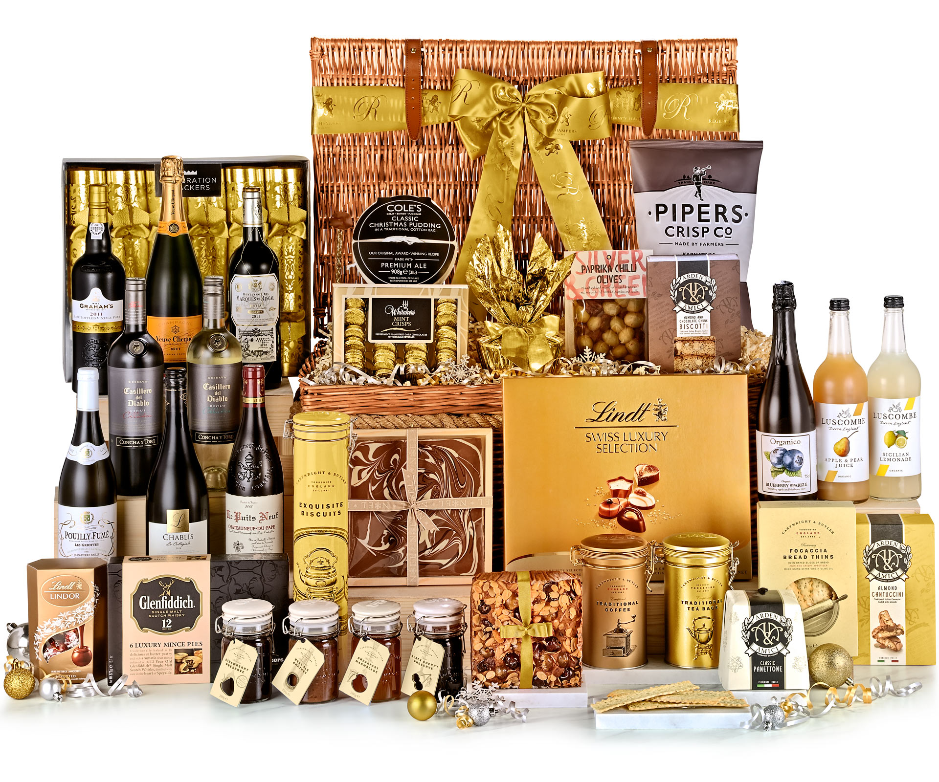 Luxury Christmas Hamper With Veuve Clicquot Champagne - Regency Hampers